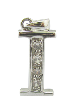 1.25mm/1.5mm Pedras Pendente de Prata Acessível para Uso Diário Pendente de cristal luz letras do alfabeto encantamentos