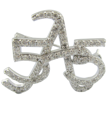 Ligeiro e intrincado 925 Silver Pin Brooch Com CZ Sterling Silver Brooch Sua Bolsa Brooch Design