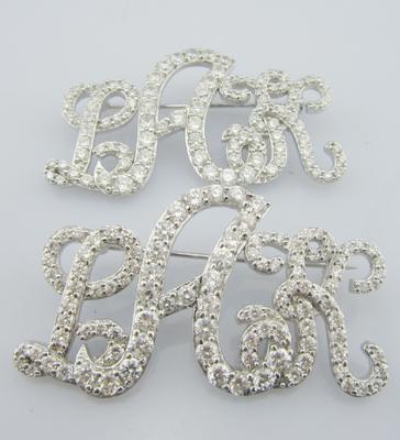Broche de prata 925 CZ com gravuras complexas Para ocasiões formais Alguém especial Broche de prata esterlina