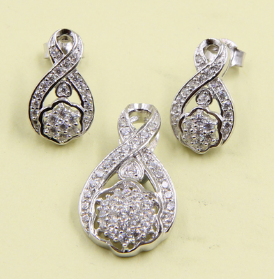 DIY jóias brincos de prata esterlina CZ hipoalergênico com acentos CZ Drop brincos Stud AAA CZ linda prata esterlina