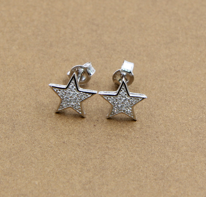 Star Earring Stud Twinkling Star 925 Sterling Silver Stud brincos para o dia-a-dia Glamour brincos de prata real