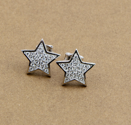 Star Earring Stud Twinkling Star 925 Sterling Silver Stud brincos para o dia-a-dia Glamour brincos de prata real