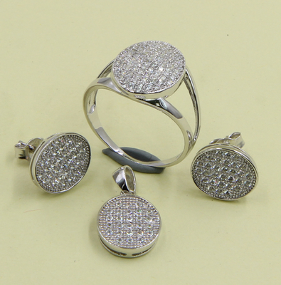 2-5g Oval 925 Silver Cubic Zirconia Stud Earrings para jóias
