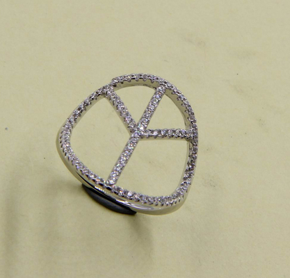 Sterling Silver Round Cut Cubic Zirconia Sparkling Rings Anéis de prata simples Anéis de paz Anel empilhador Anel de prata anel empilhável