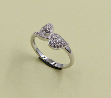 Heart Leaf CZ AAA Anel empilhável 925 Sterling Silver CZ Anéis Pera/ Oval/ Redondo/ Chevron/ Heart Cut CZ Anel de pedra preciosa