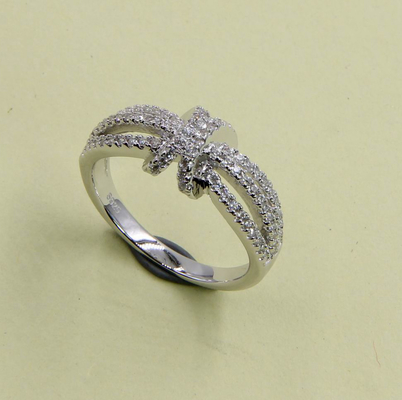 Nudo Redondo / Oval / Marquise Grau AAA Zirconia cúbica Meninos 925 Sterling Prata Anel de Casamento Prata Anéis empilháveis