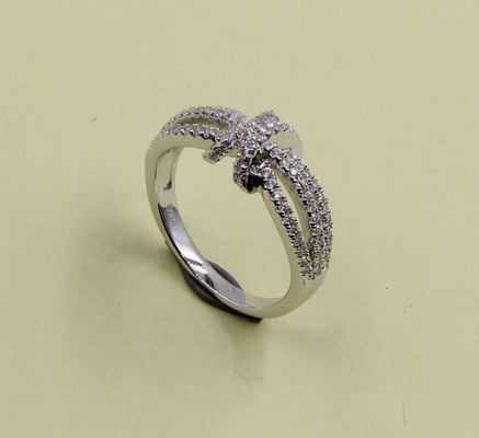 Nudo Redondo / Oval / Marquise Grau AAA Zirconia cúbica Meninos 925 Sterling Prata Anel de Casamento Prata Anéis empilháveis