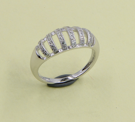 Anéis de prata CZ de 925 esterlina com pavimentação redonda Marquise coração oval cúbico zircônio prata simples Anel moderno