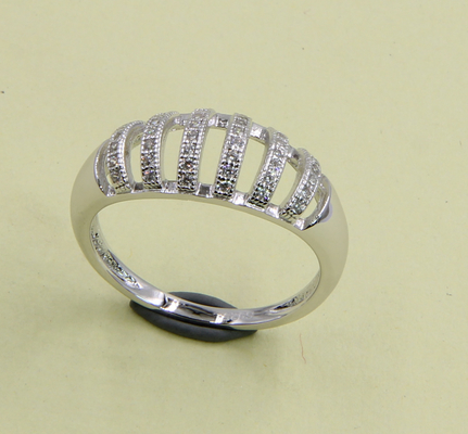 Anéis de prata CZ de 925 esterlina com pavimentação redonda Marquise coração oval cúbico zircônio prata simples Anel moderno