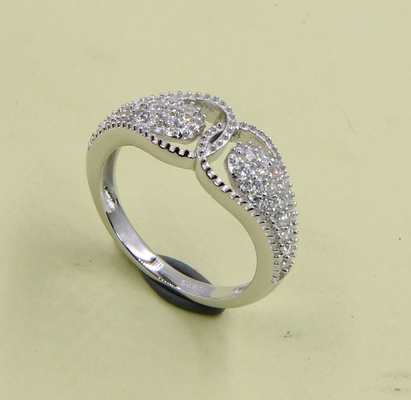 925 Sterling Silver Bands With Cubic Zirconia Gemstones In Heart And Oval Shapes Sterling Silver Cubic Zirconia Rings Anéis de prata