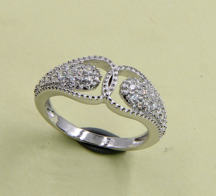 925 Sterling Silver Bands With Cubic Zirconia Gemstones In Heart And Oval Shapes Sterling Silver Cubic Zirconia Rings Anéis de prata