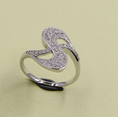 Swirl 925 Prata Sterling Redonda CZ Anéis de Noivado com Pave Prata Sterling Anéis de Moda Anéis de Prata Para Homens 925