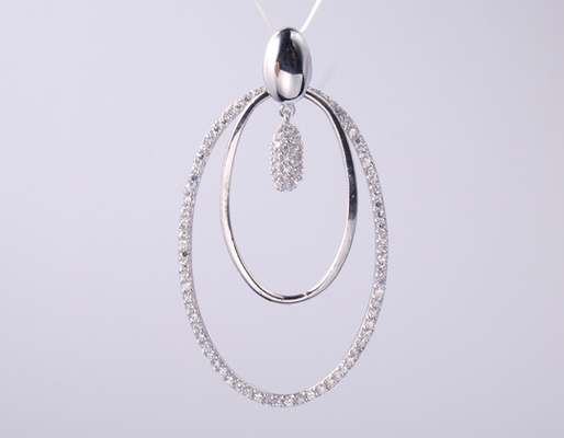 Colchão de forma oval Coleção Geométrica Pendente Pendente com pedra de zircão 925 Jóias de prata esterlina Acessórios Geometria de prata Geometria de cristal joias de prata pendente de campeonato de férias de verão