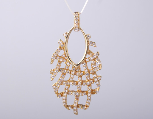Malha Brilhante CZ Cross Pendente Em Prata Esterlina 925 Logotipo Personalizado Gravado 2-6g