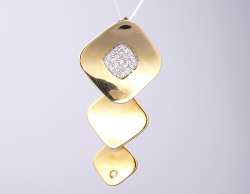 Malha Brilhante CZ Cross Pendente Em Prata Esterlina 925 Logotipo Personalizado Gravado 2-6g