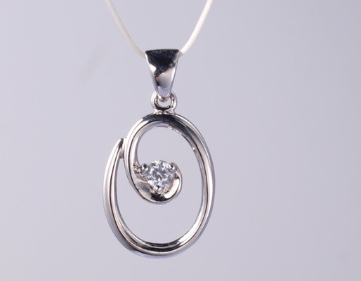 Exquisito Lâmina de Pera Forma Geométrica 925 Prata Esterlina Pendente Religioso Com Pedras de Zircão 925 Prata CZ Pendente