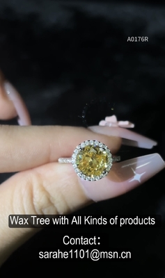 Forma de pera Moissanite Brilhante 925 Sterling Prata CZ Anéis AAA de alta qualidade Pedras de zircônio cúbico 1.0-1.5-2.0mm Tamanho de pedra Anéis de prata de pedra preciosa