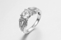 OEM de prata de Sterling Silver Princess Crown Ring dos anéis de 1.87g 925 CZ