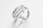 anéis feitos a mão feitos sob encomenda do aniversário do zirconita do AAA dos aneis de noivado 2.52g
