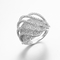 Zircão geométrico Ring Custom Rings de Sterling Silver CZ da forma 925