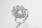 grupo do AAA Sterling Silver Cz Wedding Ring das alianças de casamento da prata 4.31g e do zirconita