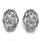 Diamond Stud Earrings 925 brincos de prata da CZ roda o grampo redondo branco sobre