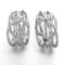 Brincos Vivienne Westwood Earrings da CZ da prata da estrutura de mosaico 925 da tira