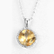ametista de prata Sterling Silver Teardrop Necklace do pendente de pedra preciosa 925 de 8mm 10mm