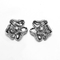 brincos da corrente de Cuban Link da zircônia de 4.6g Lotus Flower Stud Earrings Cubic