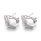 brincos do parafuso prisioneiro do zirconita de 3.88g 925 Sterling Silver Hoop Earrings AAA 2mm