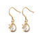 Rose Gold 925 brincos de prata 8.88g Sterling Silver Double Heart Earrings da CZ