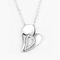 Zirconita de Telesthesia Sterling Silver Double Heart Necklace