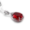 colar de prata da pérola de Prada do pendente de pedra preciosa 2.21g 925 com Ruby Pendant