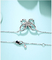 ouro branco Diamond Butterfly Necklace de Diamond Necklace 3.8g do ouro de 0.45ct 18K