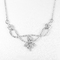 Linhas dobro 925 joia de prata pura de Sterling Silver Necklaces 5.03g Kundan
