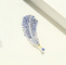 Broche Sapphire Virgo Necklace 0.25ct Diamond Feather Pendant
