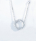 ouro Diamond Necklace de 0.22ct 18K 12mm 1,8 gramas de círculo aberto Diamond Pendant