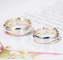 anéis de Diamond Rings Couples Cross Promise do ouro de 4.5g 6.5g 18K