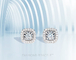 Corte brilhante do círculo nobre de Diamond Earrings 2.0g do ouro branco de 0.38ct 18k