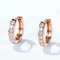Cor simples de Diamond Earrings 2.3g três do ouro de OL 18K CONTRA a claridade
