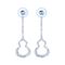 Presente dado forma do acoplamento de Diamond Dangle Earrings 1.0g do ouro da cor 18K cabaça de prata