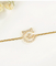 18K ouro Diamond Bracelet Womens Kitten Nameplate 0.11ct para o acoplamento