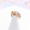 Rose Gold um casamento Ring Butterfly Diamond 0.24ct de 18 quilates CONTRA a claridade