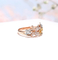 Rose Gold um casamento Ring Butterfly Diamond 0.24ct de 18 quilates CONTRA a claridade