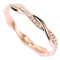 Ouro entrelaçado Diamond Ring 0.2ct 2gram do quilate da grama 18 da cauda para o casamento
