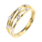 ouro Diamond Rings de 0.1ct 18K CONTRA o estilo nobre da claridade 3gram