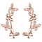 Corte brilhante do círculo de Diamond Earrings 0.22ct do ouro da borboleta 18K para mulheres