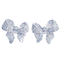 A platina Diamond Bow Stud Earrings 0.10ct CONTRA a claridade 4.5gram personalizou