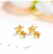 18K ouro dado forma estrela Diamond Earrings 0.16ct F-G Color 2.0gram para o acoplamento
