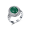 925 Sterling Silver Malachite Ring Round deram forma às alianças de casamento da malaquite para mulheres